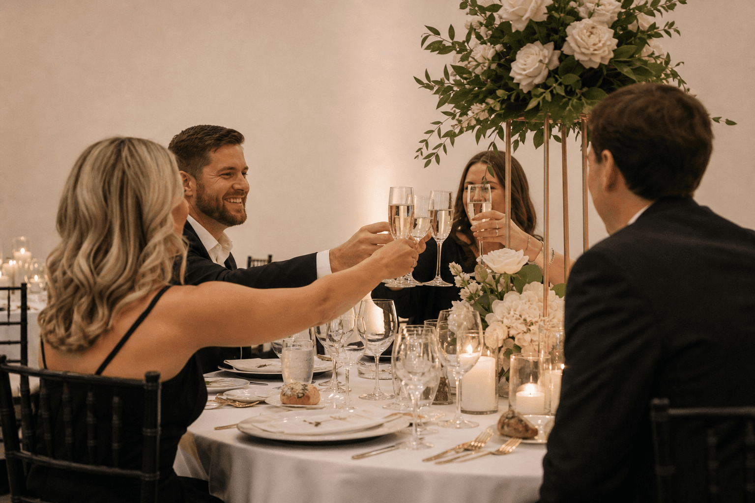 Guests sharing a toast